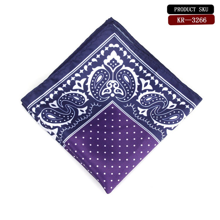 Khăn cài túi áo vest cho nam họa tiết sang trọng - Pocket square