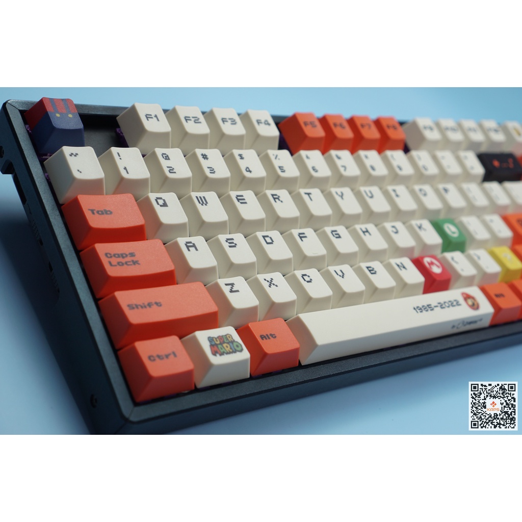 Keycap MARIO 2022 Full-box - 127 nút - CHERRY - PBT - Dyesub - cho bàn phím cơ (Filco, Leopold, IKBC, Edra, keychron)