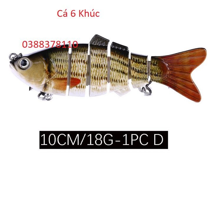 Mồi Giả Câu Lure Cá 6 Khúc Cao Cấp - MG 4