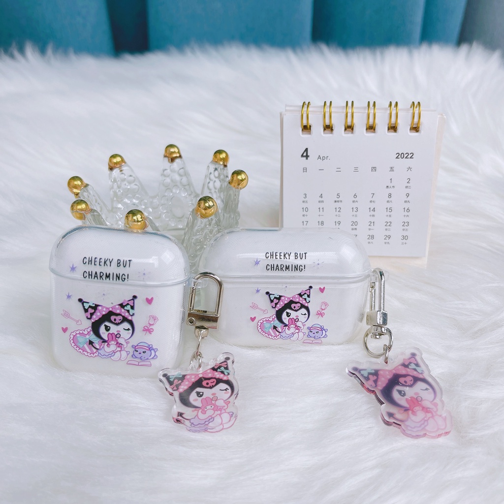 Vỏ Bảo Vệ Hộp Sạc Tai Nghe AirPods3 4 Trong Suốt Họa Tiết Kuromi Dễ Thương 2021 Ốp