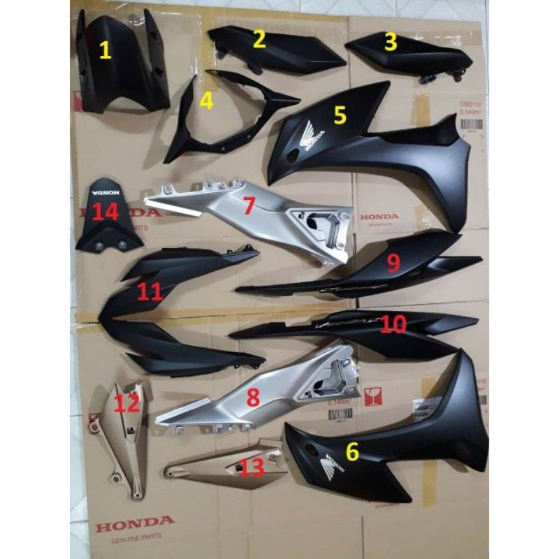 Dàn Áo Winner X V2 Đen Nhám Chính Hãng Honda