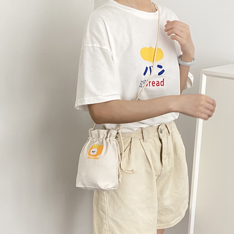 Túi Đeo Chéo Vải Canvas Phong Cách Nhật Bản Thời Trang Mới