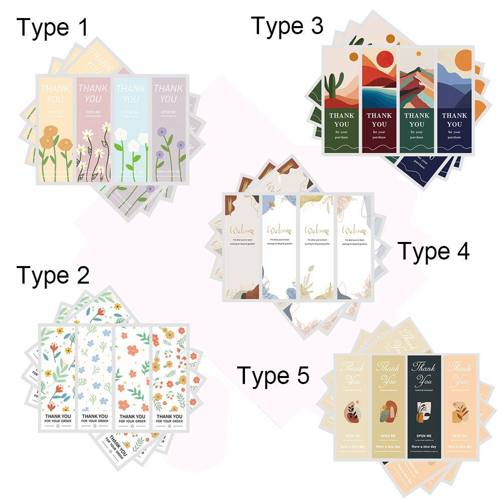Set 52 Miếng Dán In Chữ Thank You 4 Kiểu Độc Đáo Trang Trí Gói Hàng
