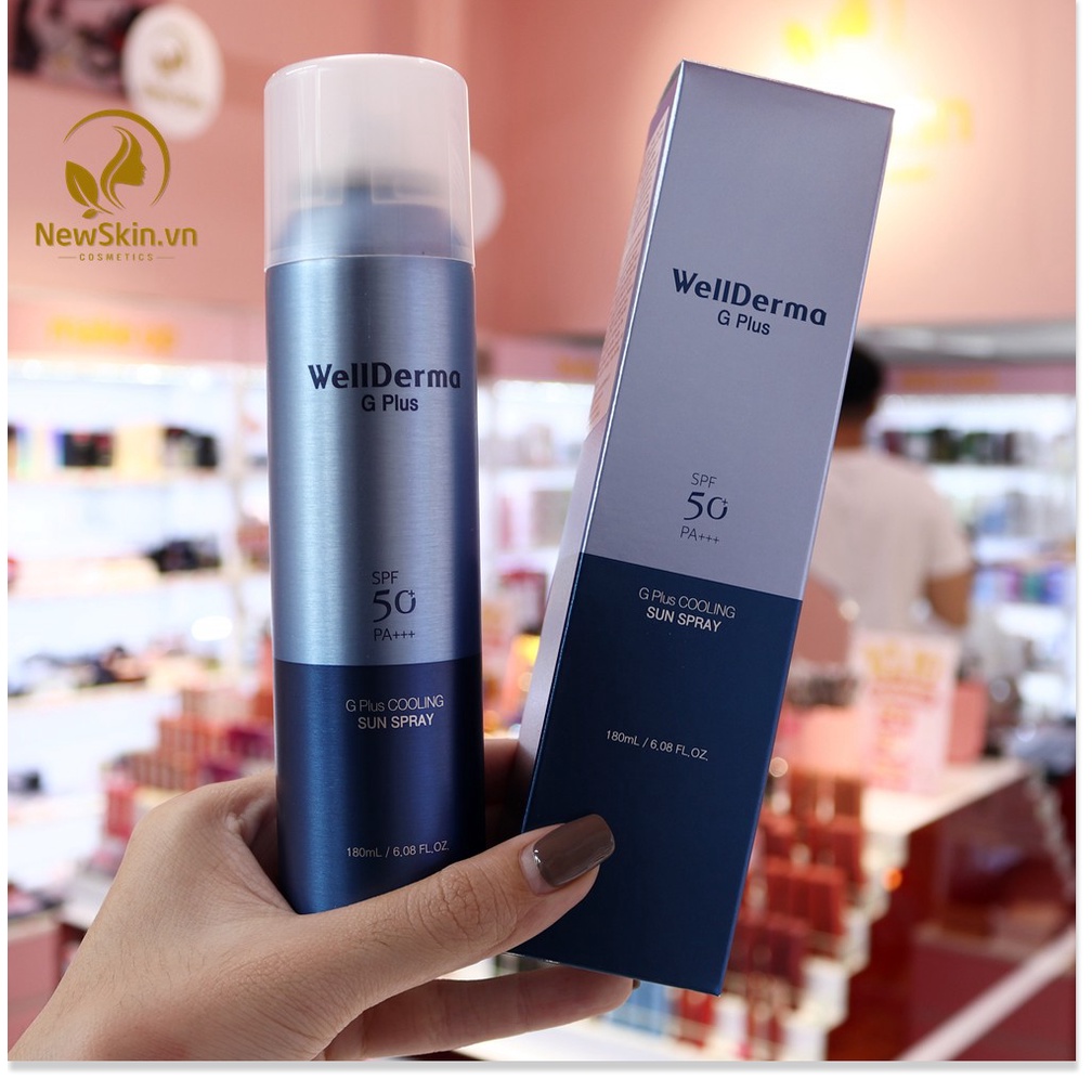 Xịt Chống Nắng Giảm Nhiệt, Làm Mát Da Wellderma G PLus Cooling Sun Spray 180ml | BigBuy360 - bigbuy360.vn
