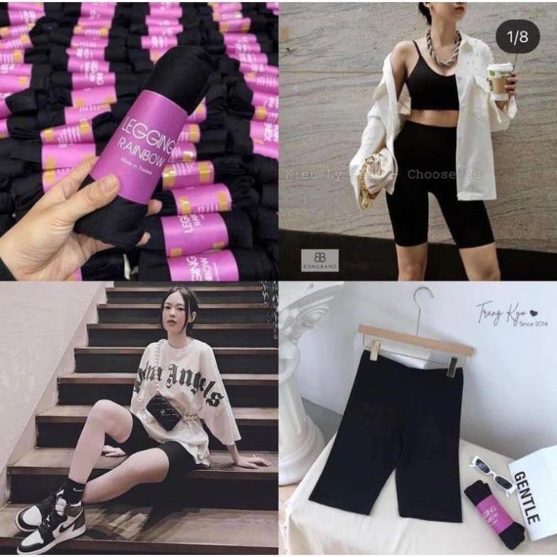 [MÃ UNISXX GIẢM 5% ĐƠN 59000]Quần legging lửng nữ,short ngố nâng mông tập thể thao, đùi nữ mặc nhà màu Đen[video] | BigBuy360 - bigbuy360.vn