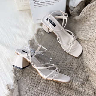 Sandal dây mảnh gót trụ 5cm