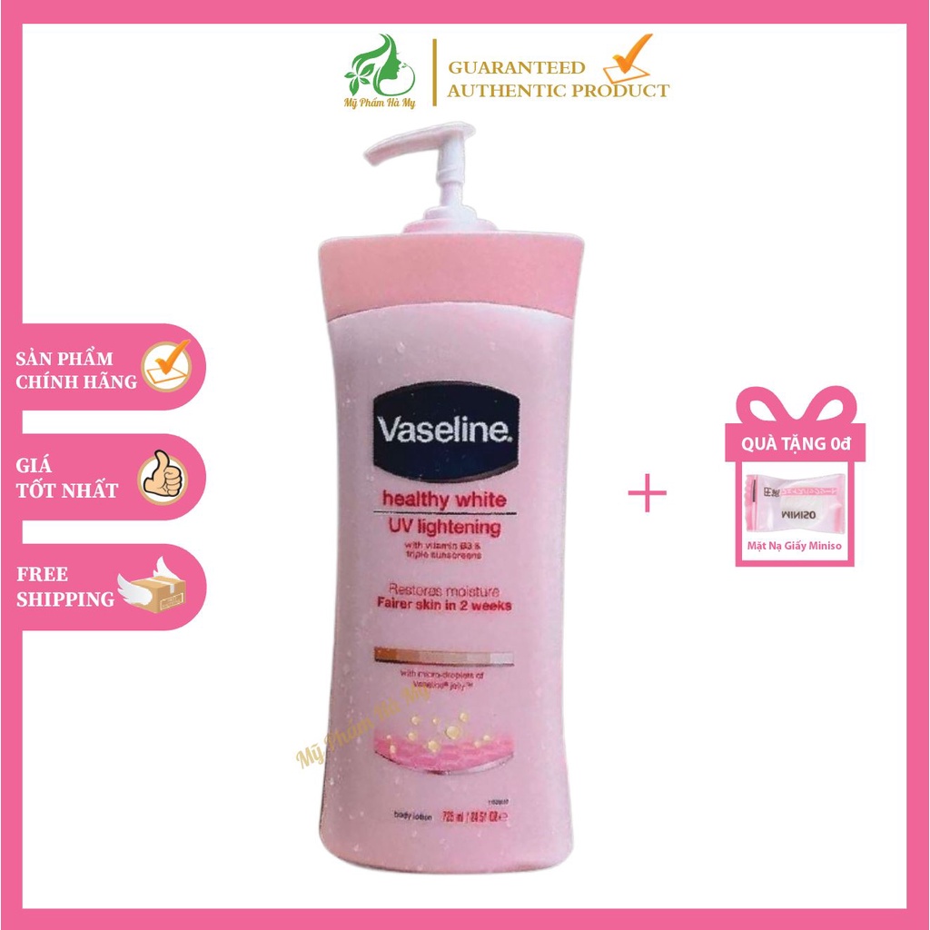 Sữa Dưỡng Thể Vaseline Healthy White UV Lightening Body 725ml - Mỹ Phẩm Hà My