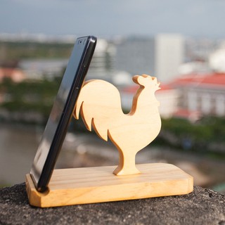Đế gỗ để điện thoại iPad Con gà - Bộ 12 con giáp