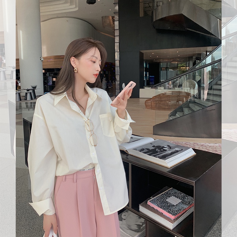 Áo sơ mi dài tay phong cách retro hợp thời trang 2021 nhiều màu