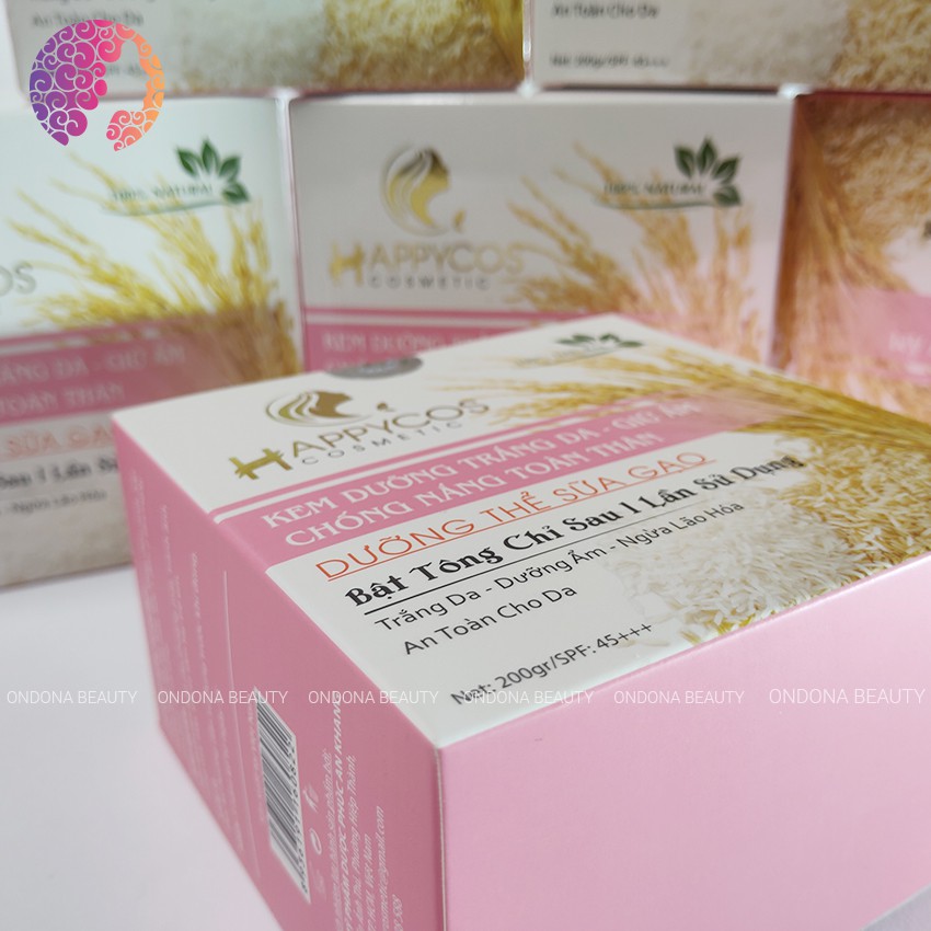 [SỮA GẠO] KEM DƯỠNG TRẮNG DA TINH CHẤT GẠO SỮA Happycos - Ondona Beauty | BigBuy360 - bigbuy360.vn