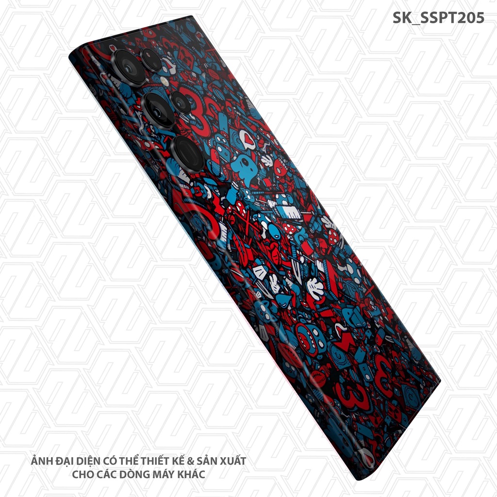 Miếng Dán Skin In Hình Parttern Samsung S22/23 Ultra |SK_SSPT205| Chất Liệu 3M Nhập Khẩu Chính Hãng, Chống Xước, Dễ Dán