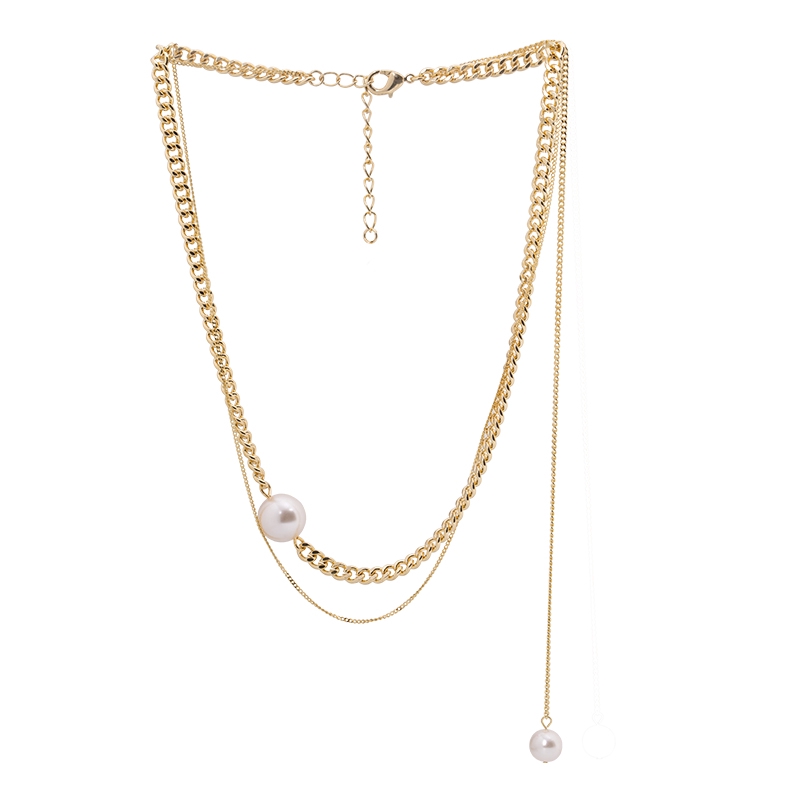 Vòng cổ kim loại kép đơn giản cho nữ G1B09 | BigBuy360 - bigbuy360.vn