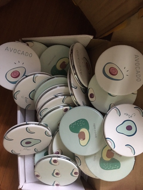 Gương quả bơ hoa quả tròn