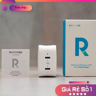 Củ sạc ravpower rp-pc152 pd 40w pd/pps - 2 cổng typce c