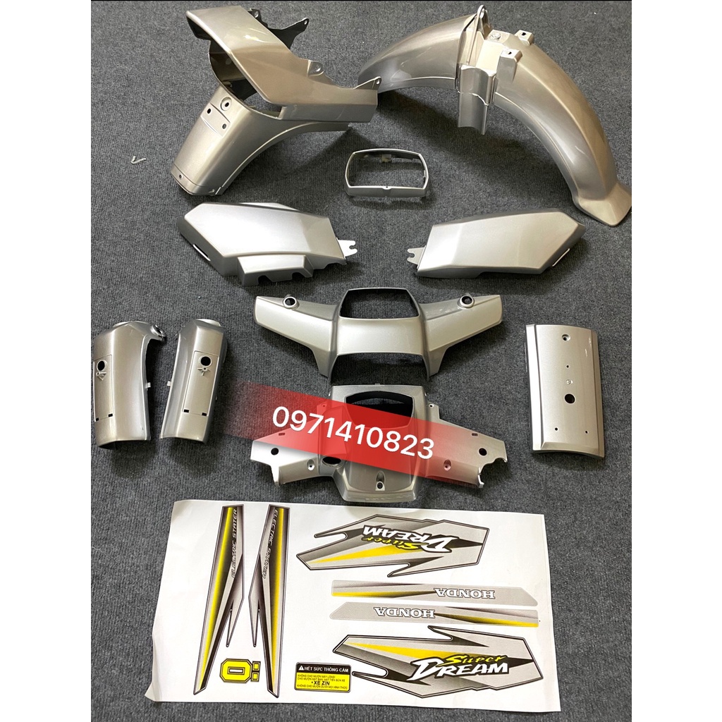 Dàn áo - Bộ vỏ nhựa Dream ABS cao cấp, lắp cho các xe Honda Dream II Thái Việt, TQ )