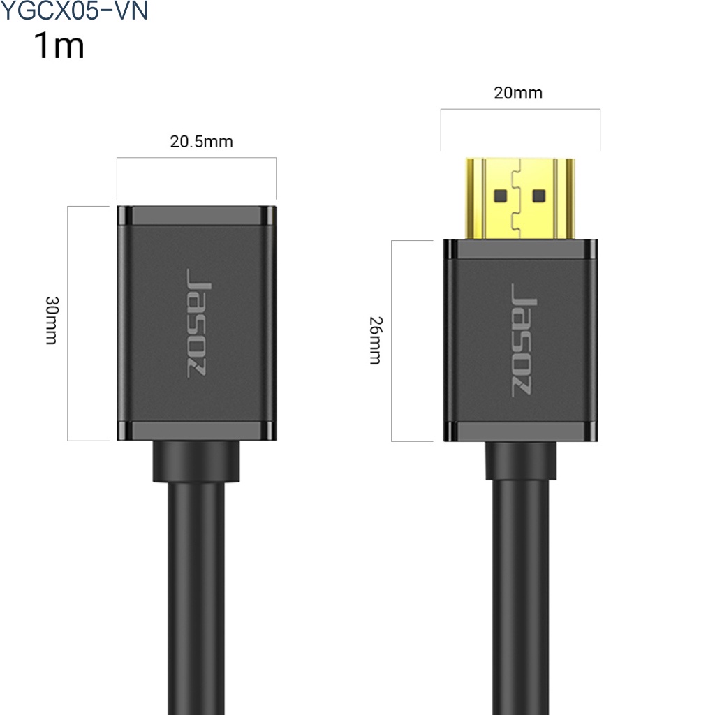 Dây Cáp Chuyển Đổi Âm Thanh Jasoz A113 Hd 4k Video Hdmi Sang Cổng Cắm Cho Máy Tính / Tv / Bộtop Box
