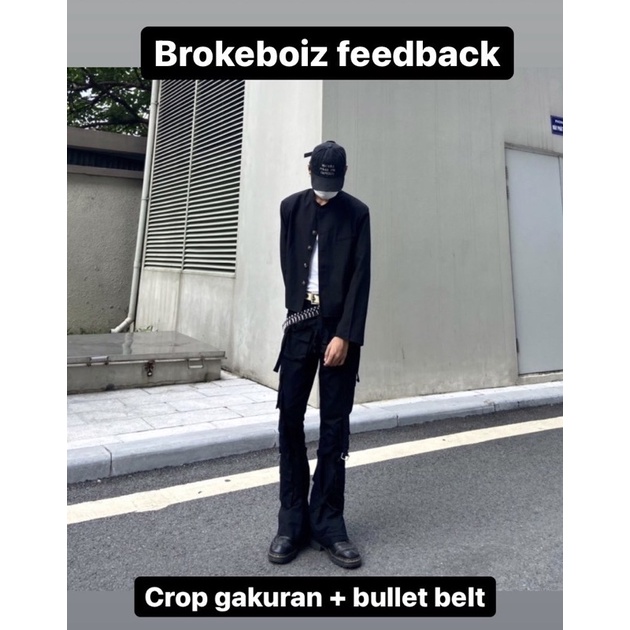 Áo khoác Nhật Bản crop gakuran high and low