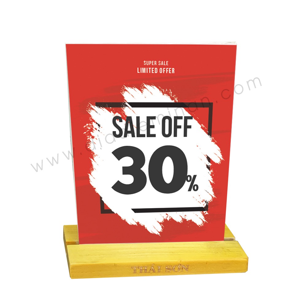 Bảng sale - Tấm Sale - Bảng Giảm giá - Tấm giảm giá ( không bao gồm đế gỗ/kẹp) _ MẪU 1