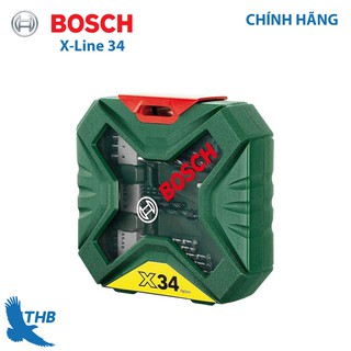 Bộ mũi khoan và vặn vít Bosch X-Line 34 chi tiết