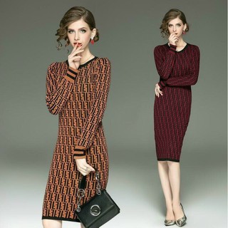 HÀNG NHẬP - ĐẦM LEN BODY FENDI