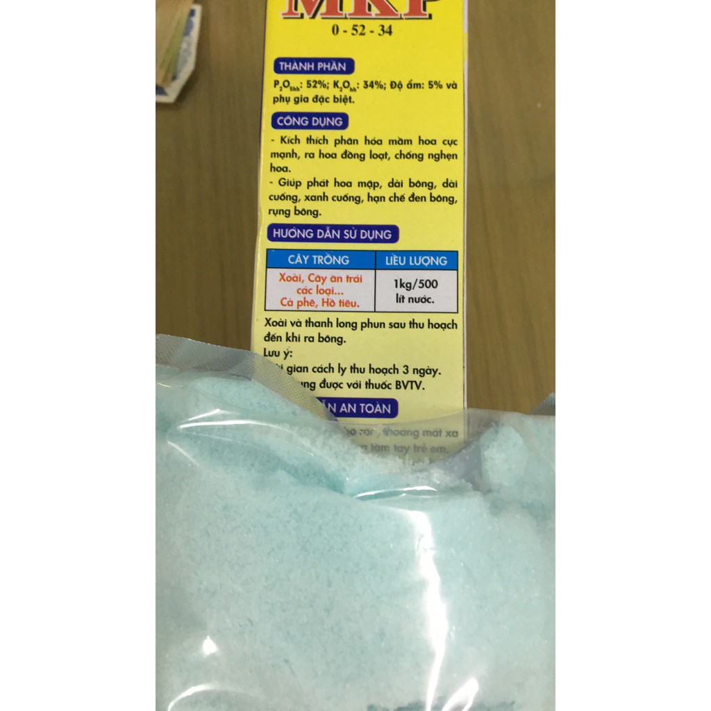 Phân bón lá MPK 0-52-34 gói 500gr phân hóa mầm hoa
