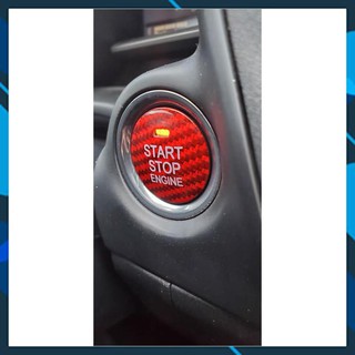 ⚡️𝐅𝐑𝐄𝐄 𝐒𝐇𝐈𝐏 𝟓𝟎𝐊⚡️ Ốp nút start stop sợi cabon thật cho xe mazda Cx5,3, 6