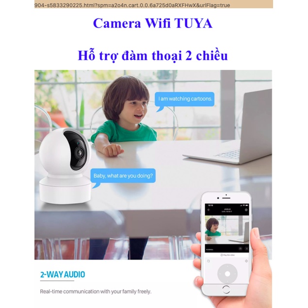 Camera Wifi Tuya FullHD 2MP/3MP/1080p, loại ngoài trời (Outdoor) hoặc trong nhà (Indoor), App Smart Life/Tuya.