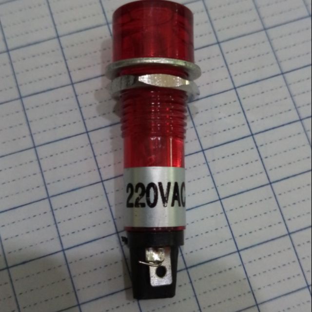 Đèn báo thiết bị điện 220v dạng đầu bằng