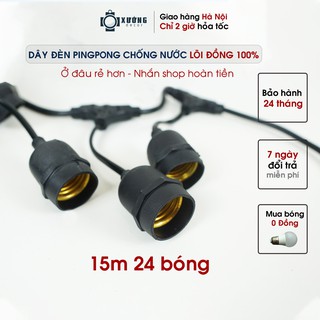 Đèn dây đúc trang trí ngoài trời dùng cho quán cà phê trà sữa, decor sân vườn, chống nước dài 10m/15m - Bảo hành 2 năm