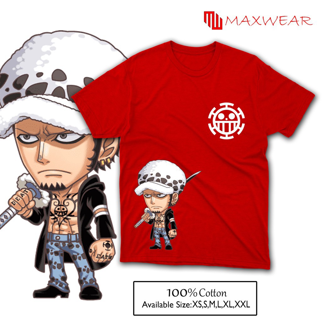 HOT🔥 Áo Phông One Piece Trafalgar Law Chibi mẫu mới cực chât