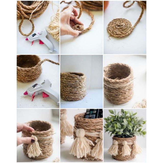 Cuộn dây sơ dừa, dây đai, dây cói, dây bố trang trí, Dây Bố trang trí, dây thừng trang trí loại  1