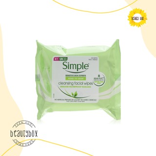 BEAUTYBOXHN [Khăn ướt tẩy trang Simple Cleansing Wipes| 25 tờ]