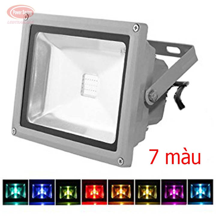 Đèn pha led 50W RGB đổi 7 màu tự động