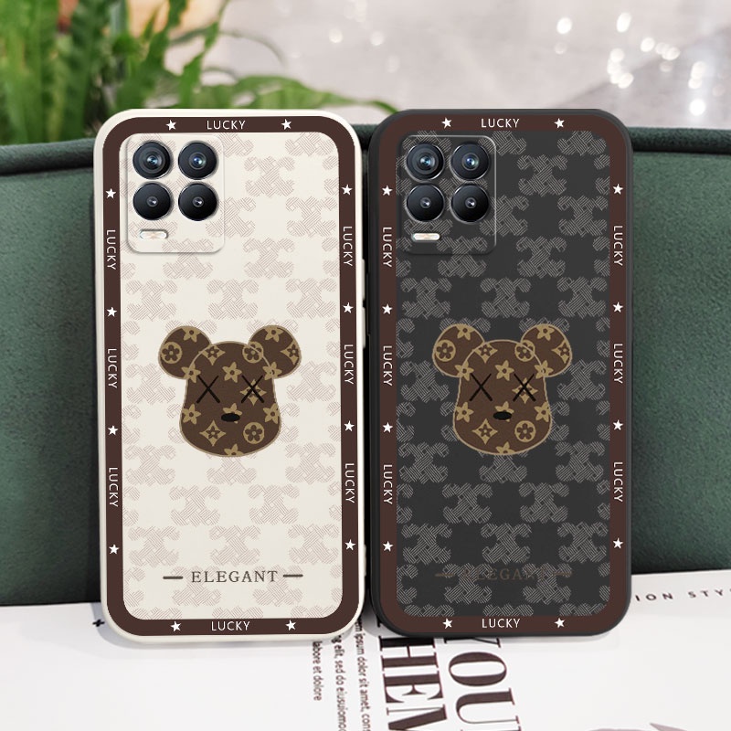 Ốp Điện Thoại Silicon Dẻo Họa Tiết Chú Gấu Tai To Dễ Thương Cho Realme 8 8i Pro 4G 5G
