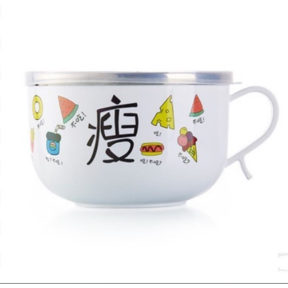 Bát úp mì lõi inox giữ nhiệt nắp TRONG SUỐT, tặng kèm muỗng , tô đựng mì giữ nhiệt tiện ích