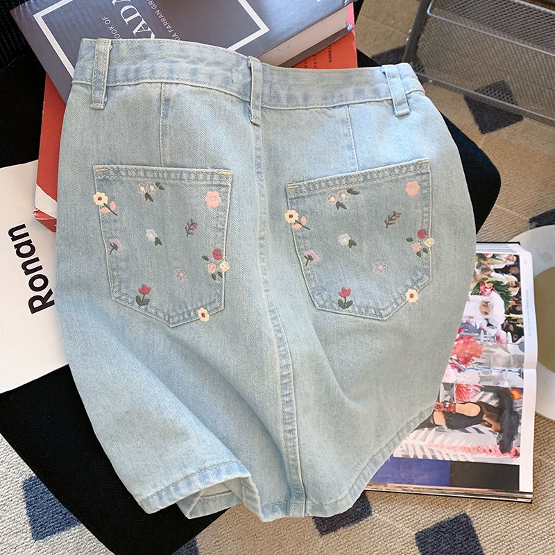 Chân Váy Denim Chữ a Lưng Cao Màu Sắc Tươi Sáng Thời Trang Mùa Hè Dành Cho Nữ