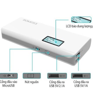 Pin sạc dự phòng Romoss sense 4 plus 10400mAh