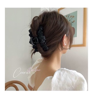 Kẹp tóc hoa hồng vải