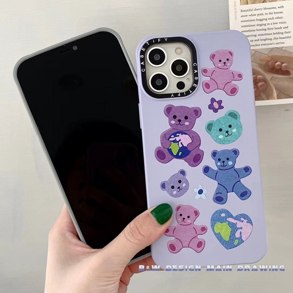 Ốp Điện Thoại Silicone Mềm Chống Sốc In Hình Gấu Hoạt Hình Cho iPhone 13 12 11 Pro MAX X XS MAX XR iPhone 6 6s 7 8 Plus