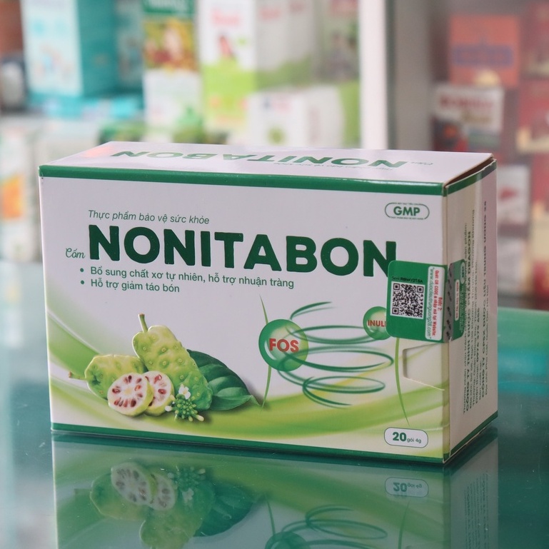 Nonitabon – Hỗ trợ bổ sung chất xơ tự nhiên, tăng cường hệ tiêu hóa, giảm tình trạng táo bón (hộp 20 gói x 4g)