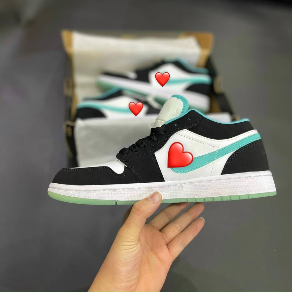 Giày  JorDan 1 Xanh ngọc ,jordan cổ thấp đế xanh Đế Phản Quang Giày Thể Thao Nam Nữ Thấp Cổ Full Phụ Kiện | BigBuy360 - bigbuy360.vn