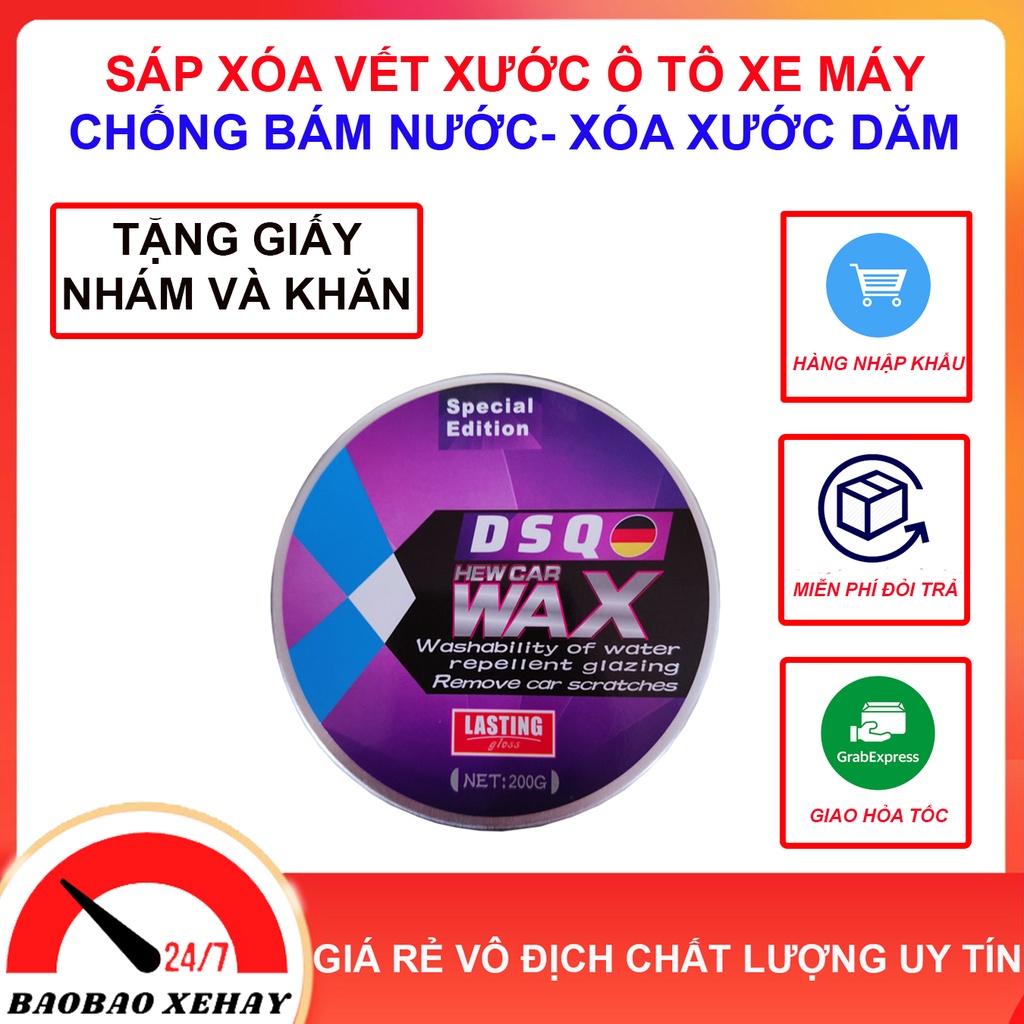 Kem Xoá Vết Xước Ô tô - Bút Xoá Xước Xe Máy - Sáp Đánh Bóng Xe, Tẩy Trầy Xe, Phủ Bóng Sơn Chống Nước