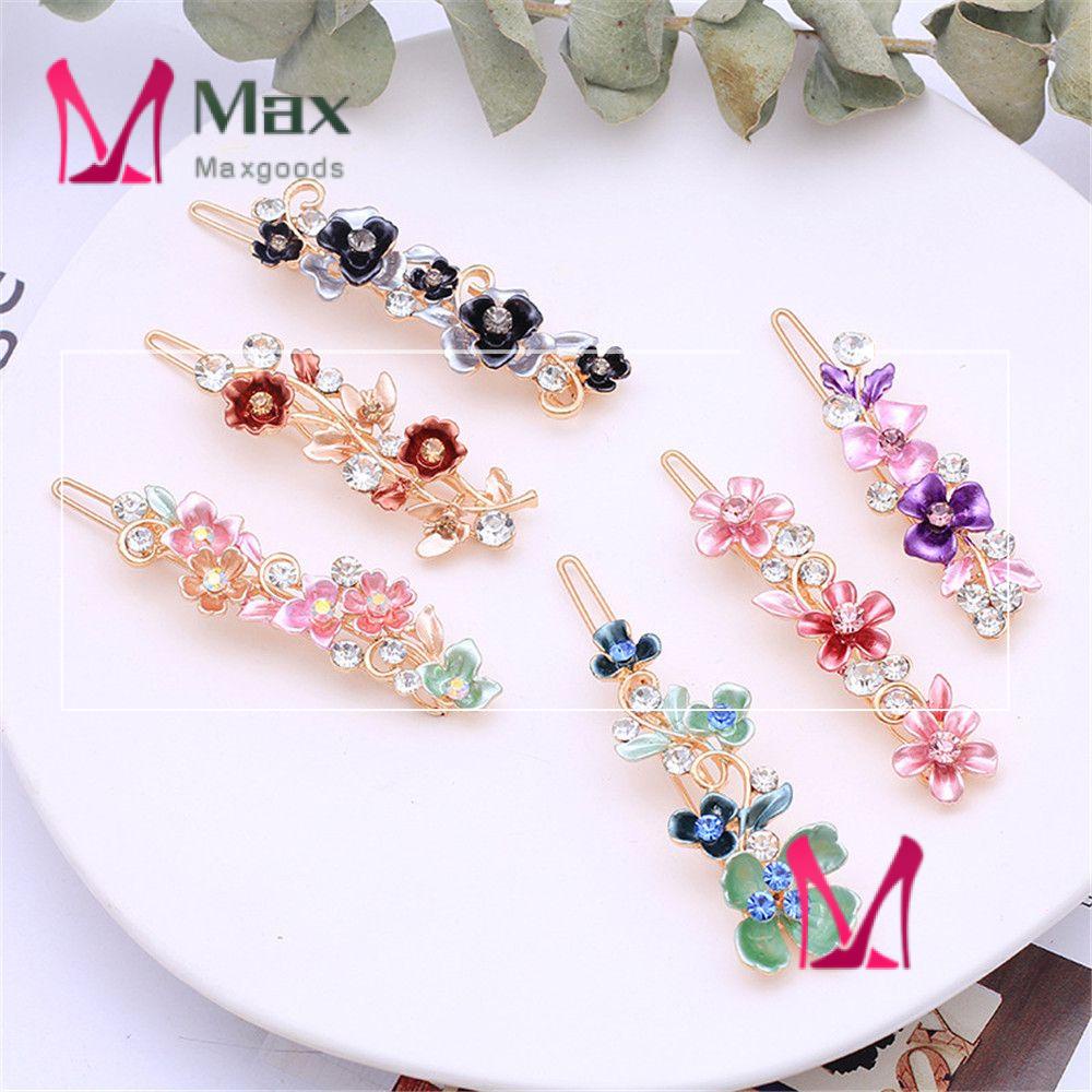 Kẹp tóc hợp kim hình hoa sang trọng thanh lịch cho nữ/ nhiều màu sắc