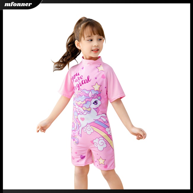 Bộ Đồ Bơi Một Mảnh Không Thấm Nước In Hoạt Hình Dễ Thương Cho Bé Từ 3-11 Tuổi