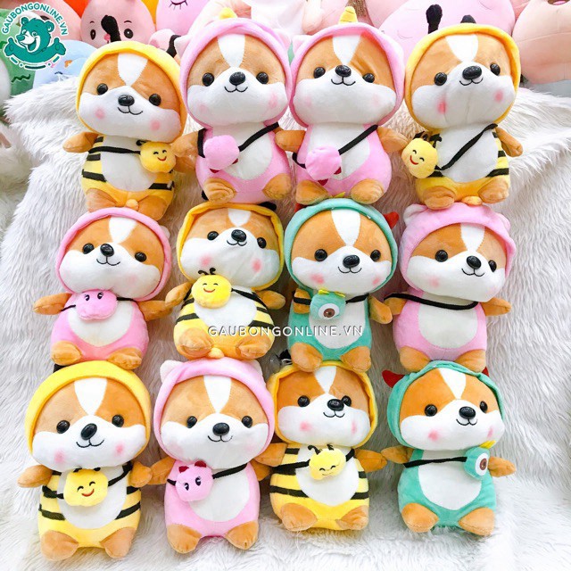 khongtuquynh72 Gấu Bông Chó Shiba Cosplay mềm mịn size nhỏ 25 cm. Hàng cao cấp cho trẻ nhỏ. vb14s