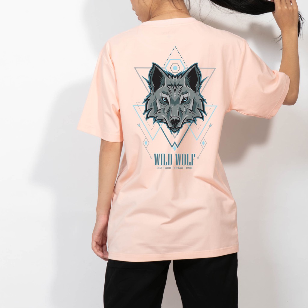 Áo Thun Cotton 100% Unisex Tay Lỡ Form Rộng - Wild Wolf