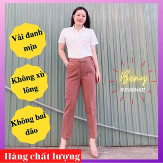 Quần baggy đai nữ💖𝑭𝑹𝑬𝑬𝑺𝑯𝑰𝑷💖quần tây nữ đẹp đai vuông đẹp