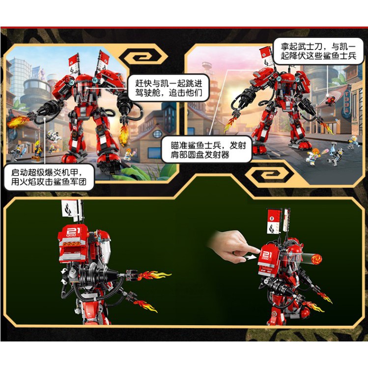 Lego Ninjago FireMech Robot phun lửa của ninja đỏ - Kai Bela 10720