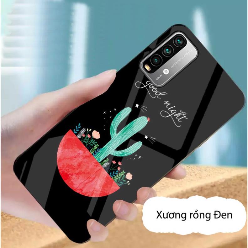 Ốp lưng Xiaomi Redmi Note 9 4G / Redmi 9T (2021) / Poco M3 mặt lưng ép kính nano chống bể hình dễ thương