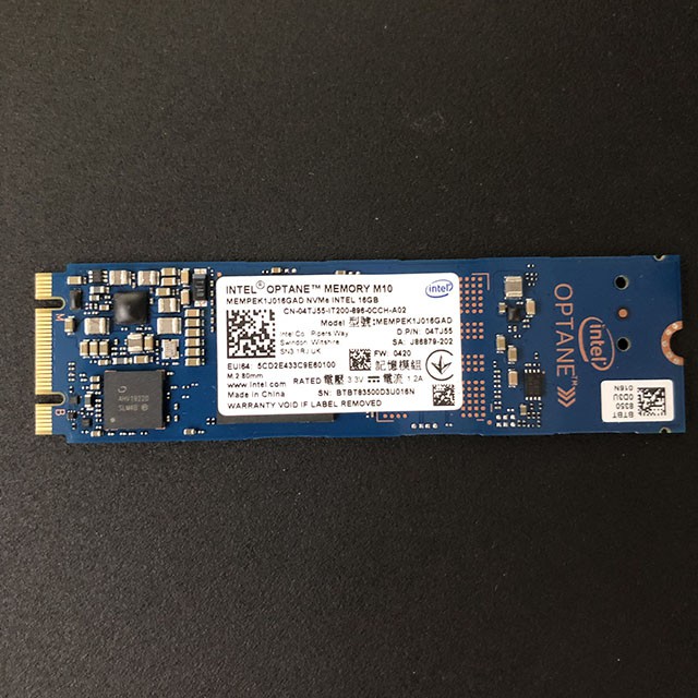 Intel optane 16gb M10 thế hệ hai hỗ trợ cache ổ cứng thành SSD